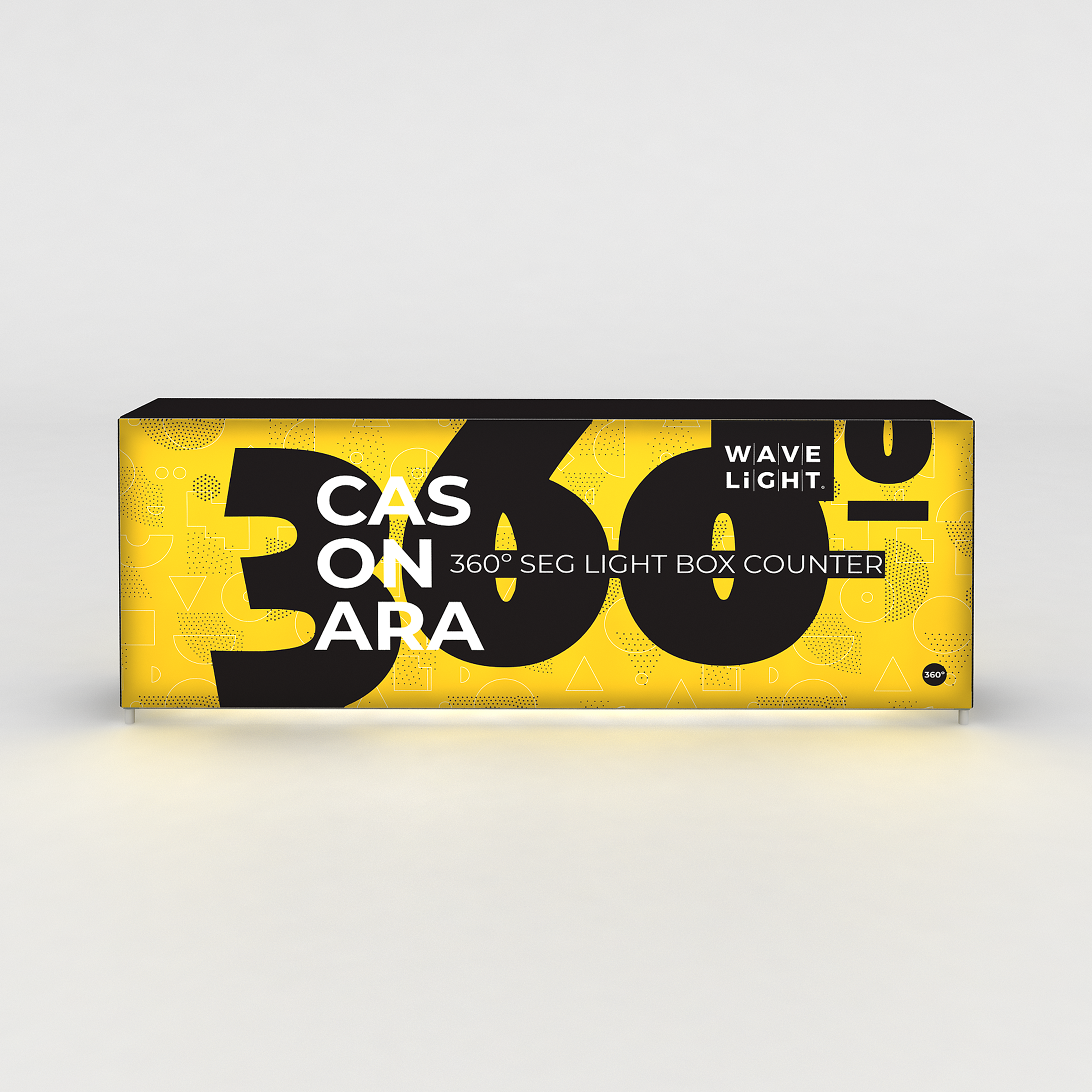 360 Lightbox Counter - 3m W x 1m H x 0.5m D