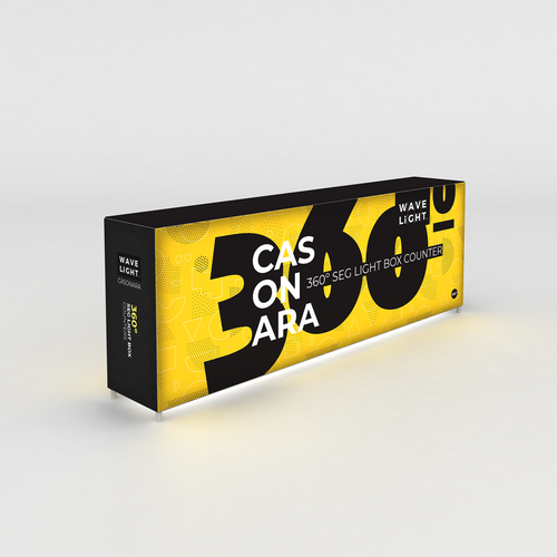 360 Lightbox Counter - 3m W x 1m H x 0.5m D