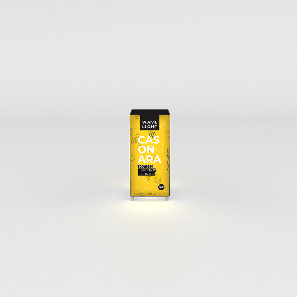 360 Lightbox Counter - 0.5m W x 1m H x 0.5m D