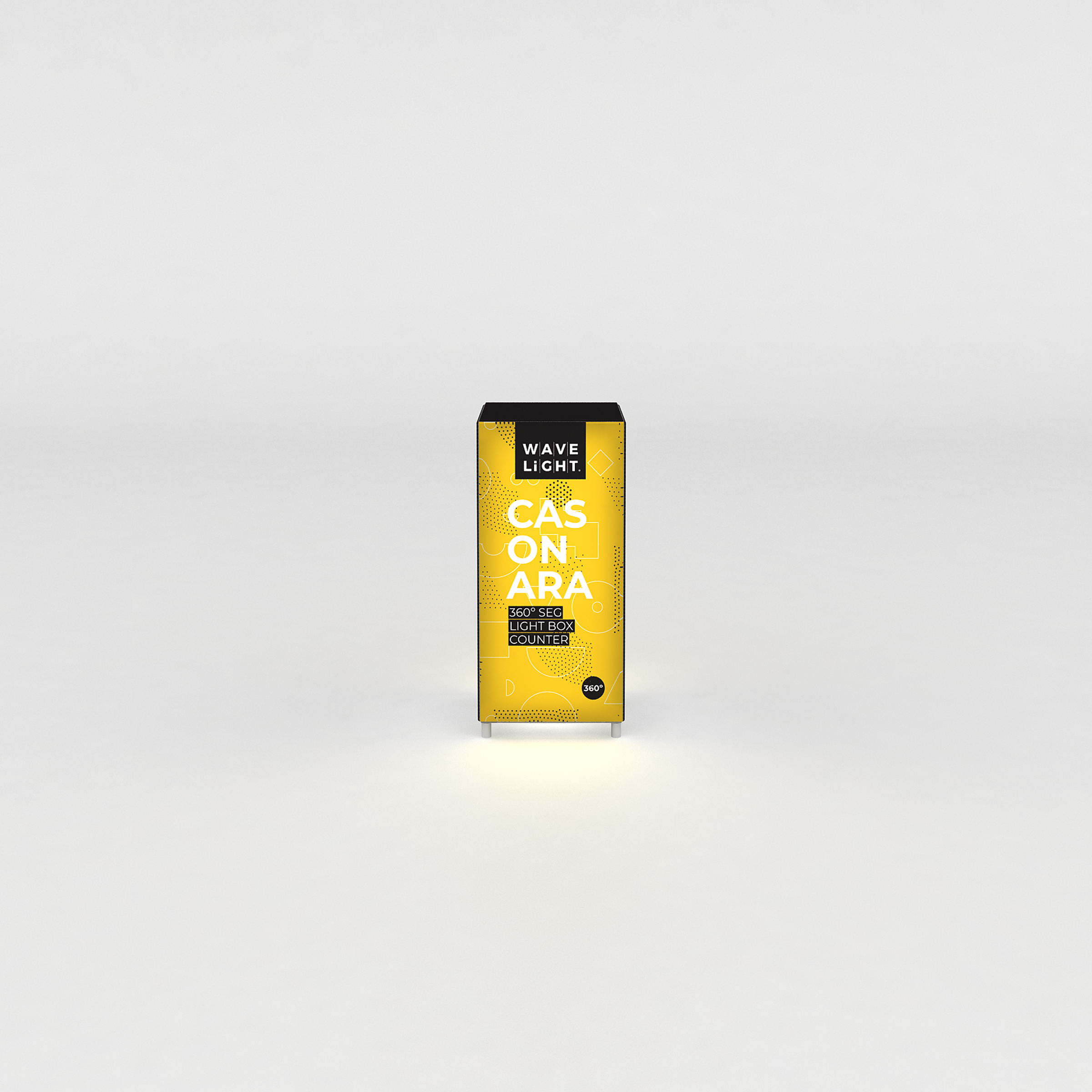 360 Lightbox Counter - 0.5m W x 1m H x 0.5m D